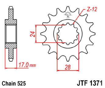 Звезда передняя JT JTF1371.15