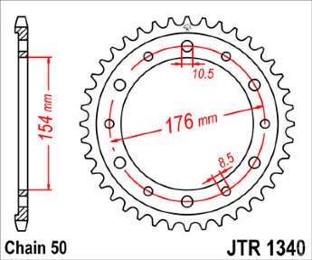 Зірка задня JT JTR1340.43
