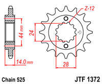 Звезда передняя JT JTF1372.17