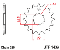 Звезда передняя JT JTF1439.13