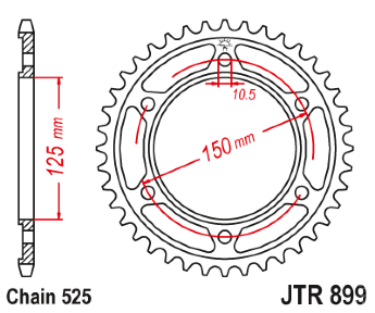 Зірка задня JT JTR899.45
