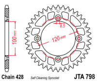 Звезда задняя легкосплавная JT JTA798.47