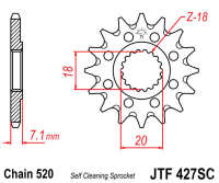 Звезда передняя JT JTF427.13SC