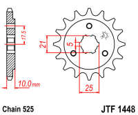 Звезда передняя JT JTF1448.15