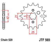 Звезда передняя JT JTF569.13