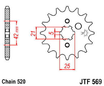 Звезда передняя JT JTF569.14