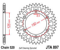 Звезда задняя легкосплавная JT JTA897.42