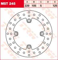 Тормозной диск LUCAS MST245
