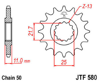 Зірка передня Yamaha FZ 6 Fazer 04-06