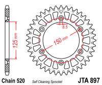 Звезда задняя легкосплавная JT JTA897.45