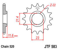 Звезда передняя JT JTF583.13