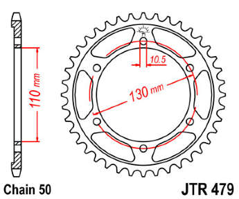 Зірка задня JT JTR479.46