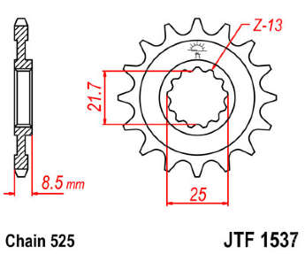 Звезда передняя JT JTF1537.17