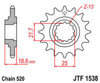 Звезда передняя JT JTF1538.15