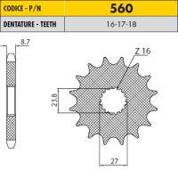 Зірка передня SS 56018