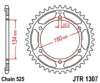 Зірка задня HONDA CBR600RR 03-04