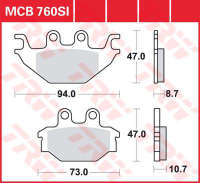 Колодки тормозные LUCAS MCB760SI