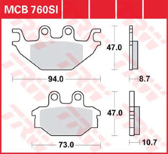 Колодки тормозные LUCAS MCB760SI