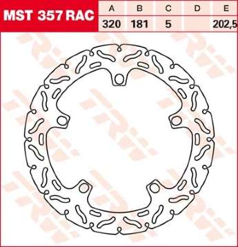 Тормозной диск LUCAS MST357RAC