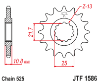 Звезда передняя JT JTF1586.16
