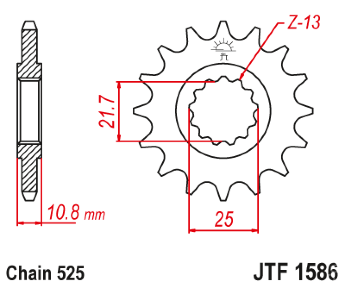 Звезда передняя JT JTF1586.16