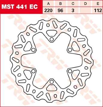 Тормозной диск LUCAS MST441EC