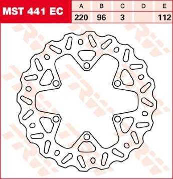 Тормозной диск LUCAS MST441EC