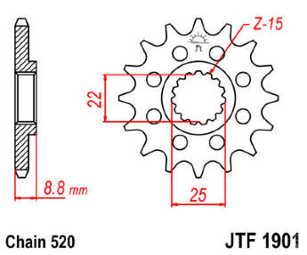 Звезда передняя JT JTF1901.13SC