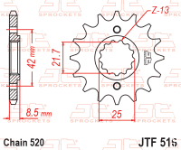 Зірка передня JT JTF516.15