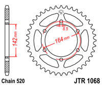 Звезда задняя JT JTR1068.46