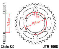 Зірка задня JT JTR1068.46