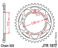 Зірка задня JT JTR1877.41