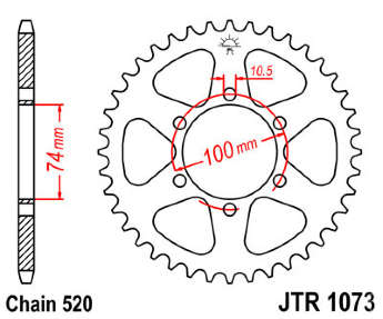 Зірка задня JT JTR1073.46