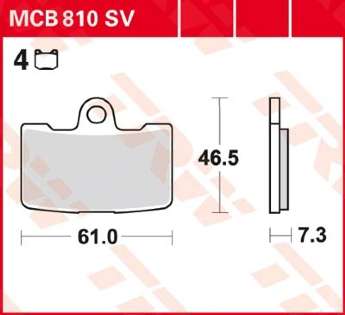 Колодки тормозные LUCAS MCB810SV