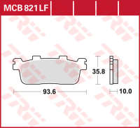 Колодки тормозные LUCAS MCB821