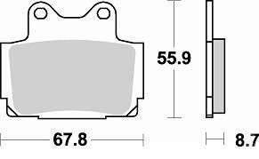 Гальмівні колодки задні Yamaha FZS 600 Fazer 02-03