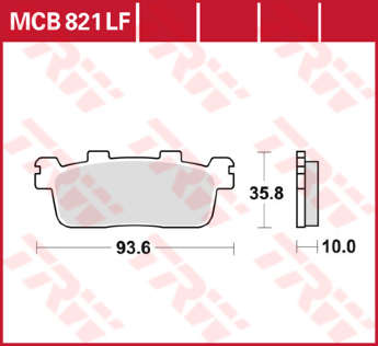 Колодки тормозные LUCAS MCB821SRM