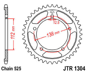 Зірка задня JT JTR1304