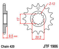 Звезда передняя JT JTF1906.14