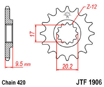 Звезда передняя JT JTF1906.14