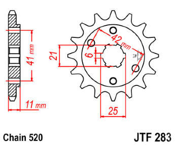 Звезда передняя JT JTF283.14