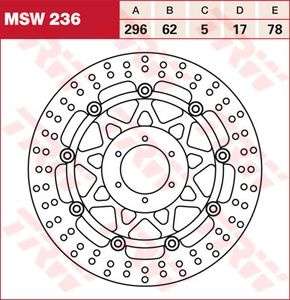 Тормозной диск LUCAS MSW236