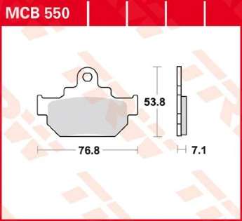 Колодки тормозные LUCAS MCB550
