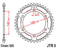 Звезда задняя JT JTR6.42 = JTR006.42