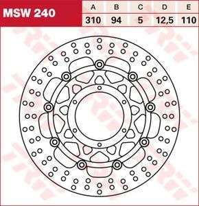 Тормозной диск LUCAS MSW240