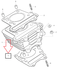 Прокладка циліндра HYOSUNG RT125D RX125D RX125SM