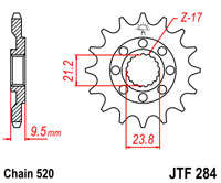 Звезда передняя JT JTF284.13SC