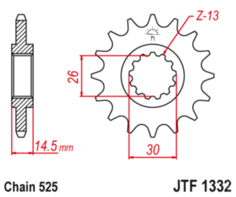 Звезда передняя JT JTF1332.14