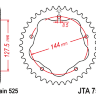 Звезда задняя легкосплавная JT JTA752.39