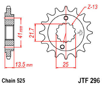 Звезда передняя JT JTF296.16